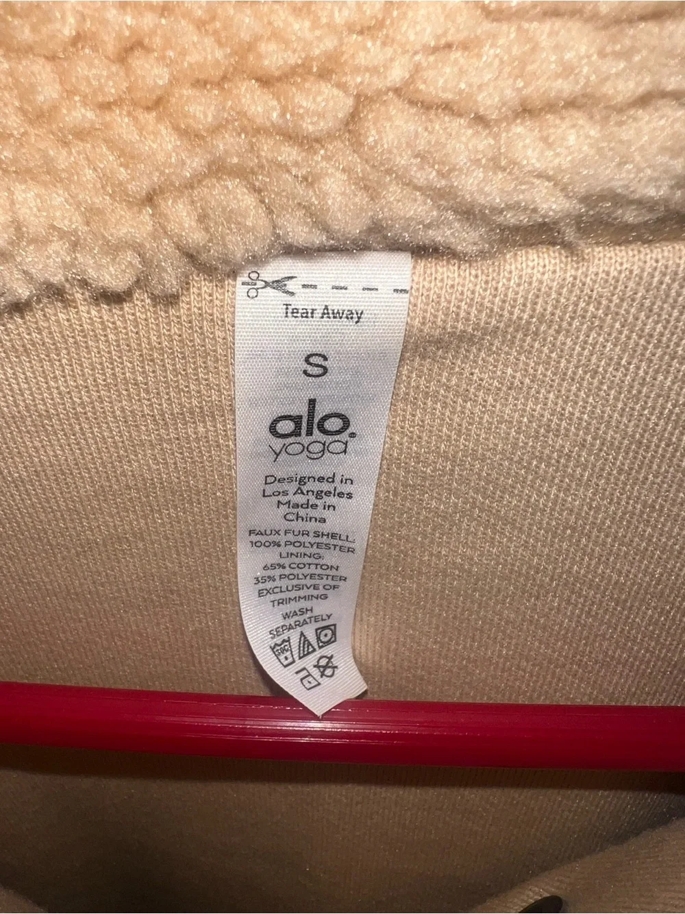 ALO Yoga Beige Teddy Sherpa Jacket